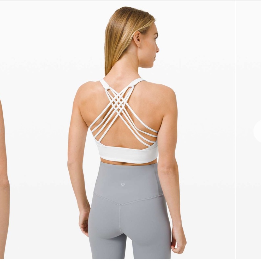 Lululemon High-Neck Longline Ivory Free To Be Wild Sports Bra (12)